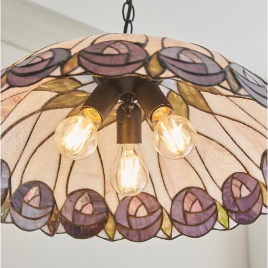 rozsa viragos elegans klasszikus kezmuves idotallo  premium meghitt harmonikus egyedi  handmade nosztalgikus stilusos tiffany mintas fuggesztek lampa olomuveg art nouveau retro fuggolampa bronz lanc patinas 3.jpg